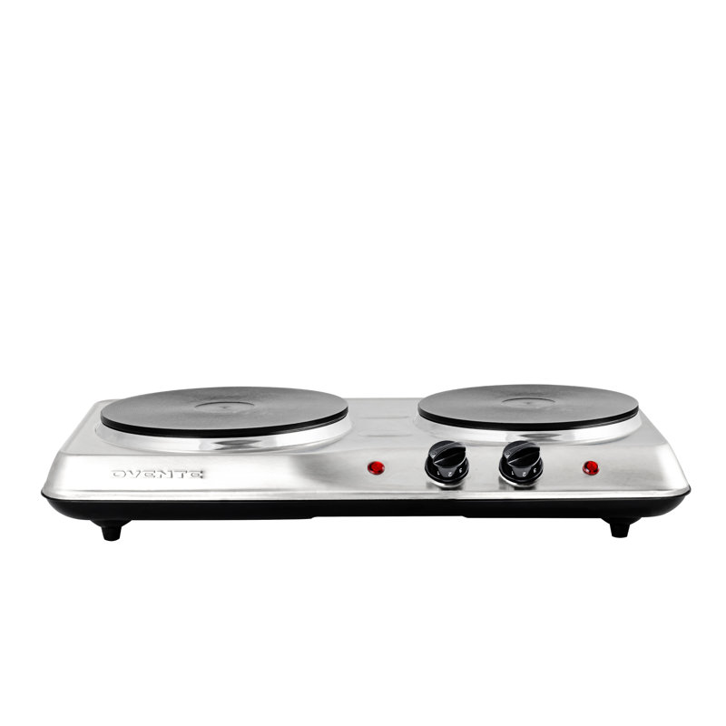 Ovente 1700w Double Hot Plate Electric Countertop Cast Iron Burner